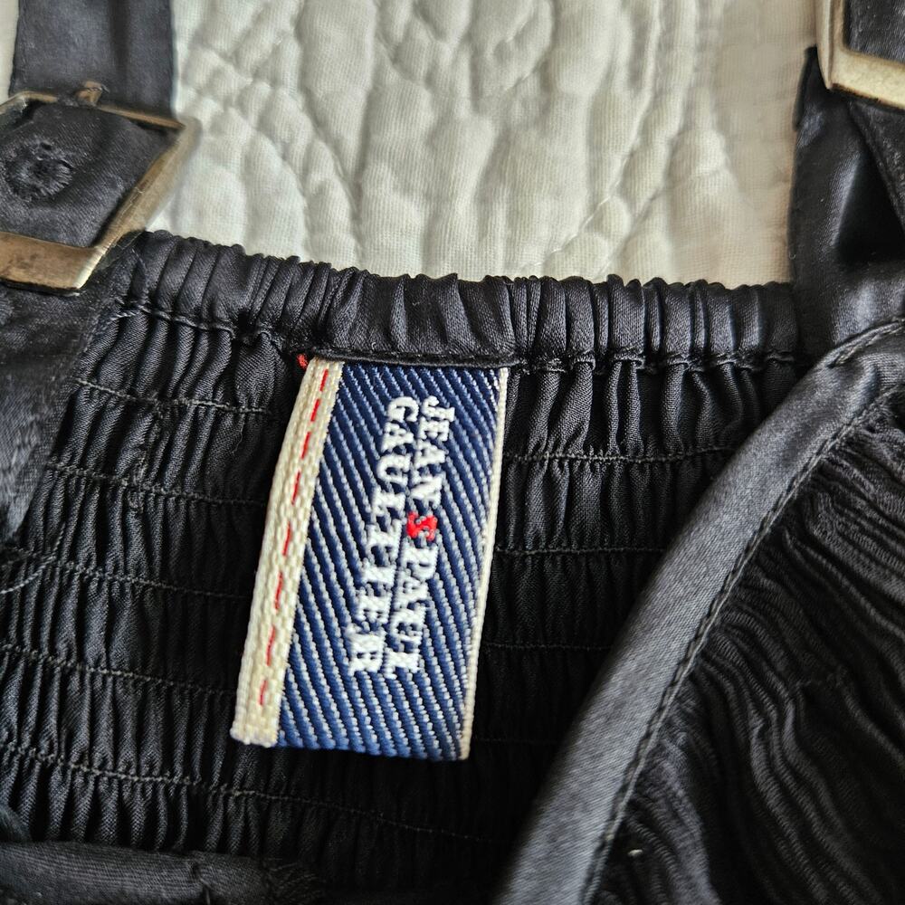 Y2k Jean Paul Gaultier Silk Buckle Mini Dress - Size Small (IT 42) - Picture 4 of 10
